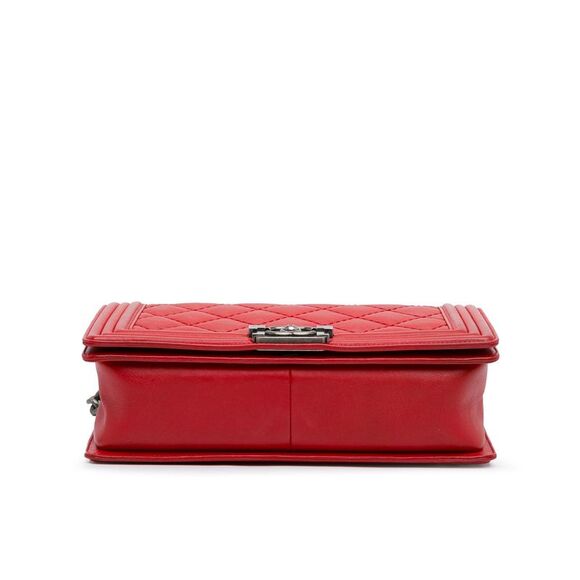 Pre Loved Chanel Medium Lambskin Double Stitch Boy Flap - Picture 4 of 8